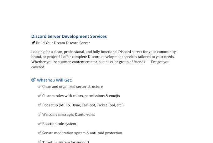 full stack discord development